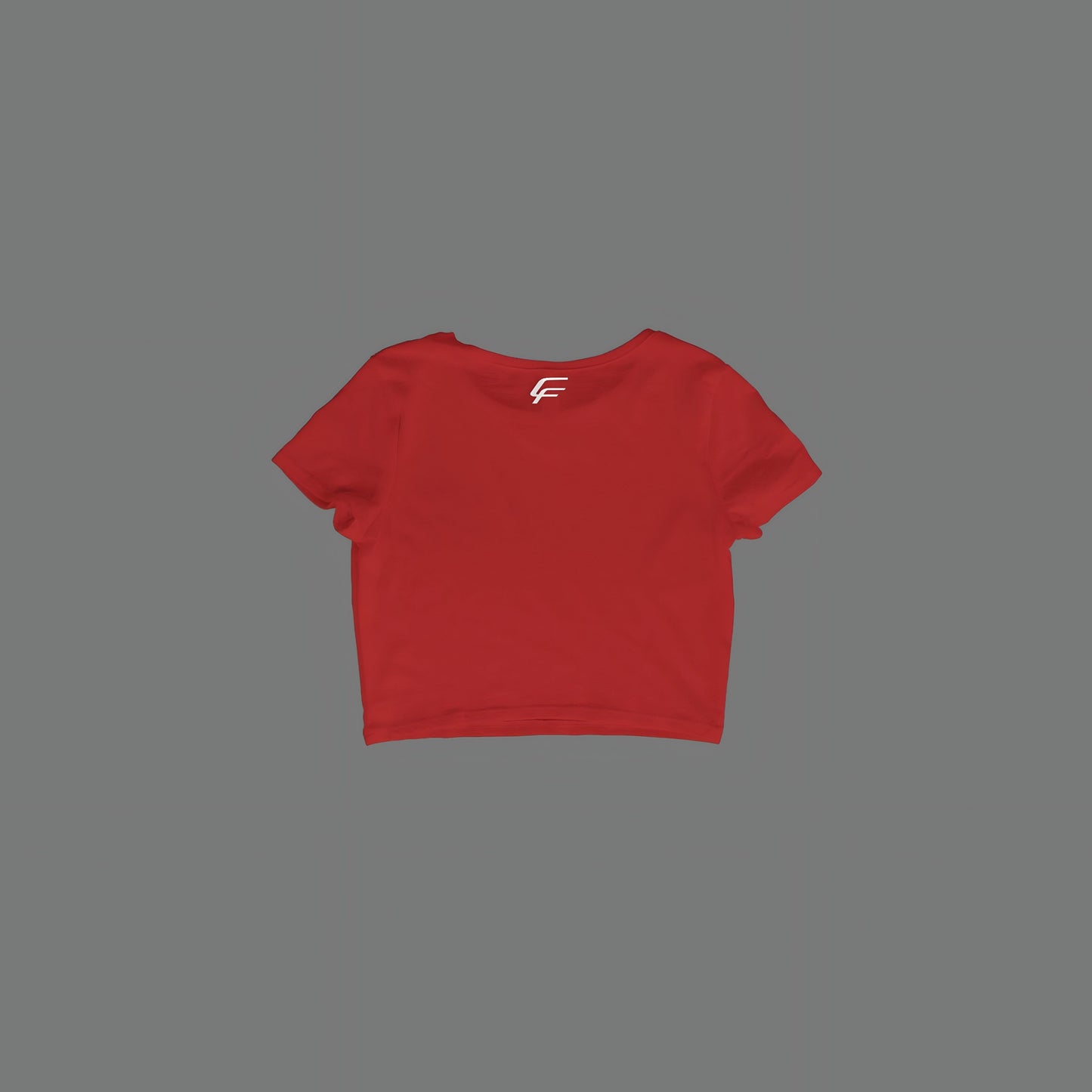 Red Chosen Family Fitness Ribbed Baby Cropped Tee