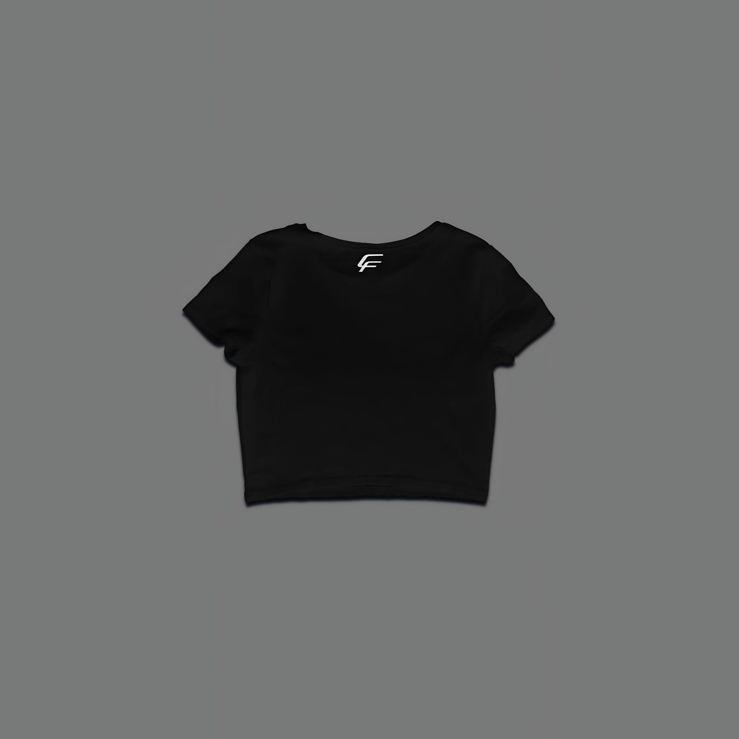 Black Chosen Family Fitness Ribbed Baby Cropped Tee